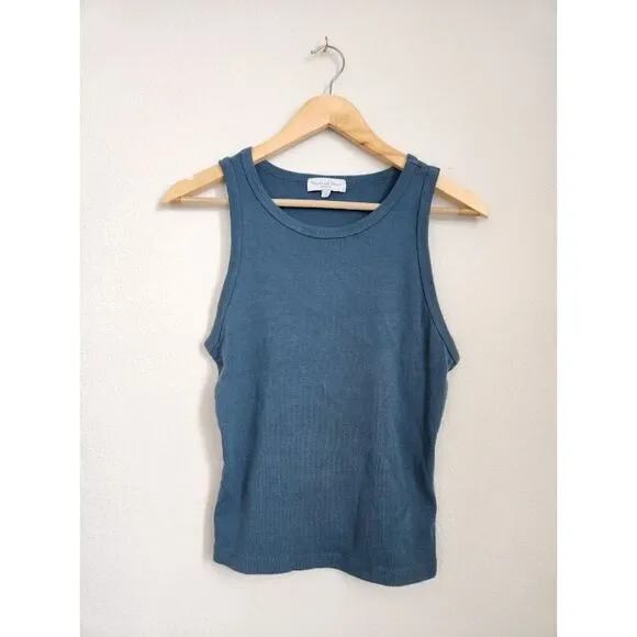 Michael Stars Pina Ribbed Halter Tank | Size S - Picture 2 of 8